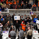Union members protest in Frankfurt, KY. Image via AP Photo.